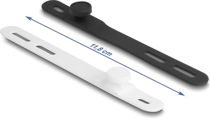 Image du produit Delock Colliers de serrage noir/blanc 118 mm x 12 mm 10 pièces (Serre-câbles en plastique, 118 mm, 10 pcs)