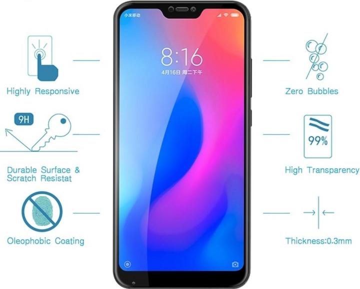 Image du produit Screenguard Xiaomi Mi A2 Lite Full Screen Protective Glass 2.5D 9H (1 pcs, Mi A2 lite)