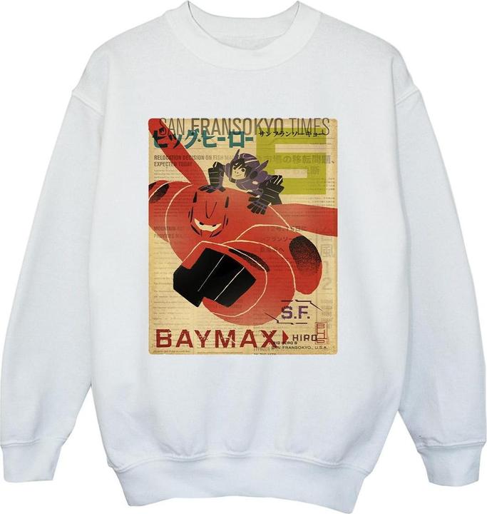 Immagine prodotto Disney Big Hero 6 Baymax Flying Baymax Newspaper Felpa Ragazzi (116)