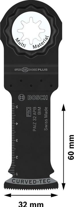 Bosch Professional Zubehör PRO PAIZ 32 Lama APB per utensili multifunzione, 32 x 60 mm