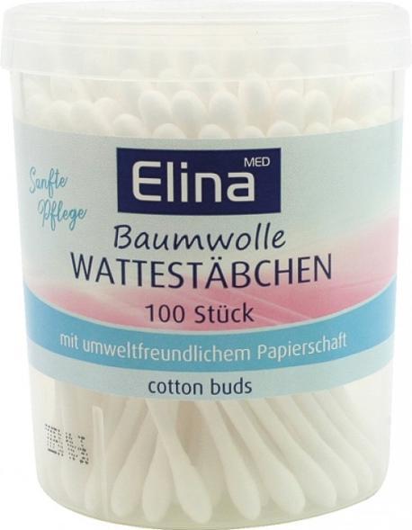 Image du produit Elina Coton-tiges papier 100erin boîte ronde