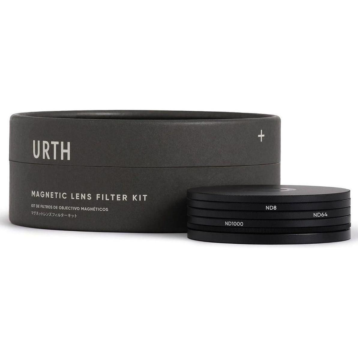 Urth Kit di selezione ND magnetici da 46 mm (Plus+) (ND8+ND64+ND1000) (46 mm, Filtri grigi), Filtro fotografico, Nero