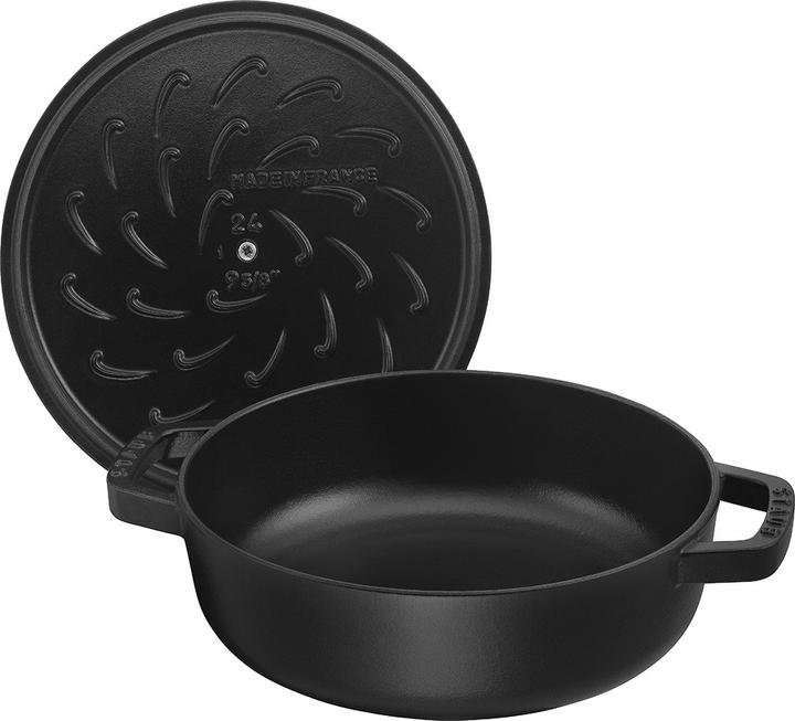 Actual product image Staub Roaster with Chistera Drop Structure (24 cm, Casserole + Stewpot, Cast iron)