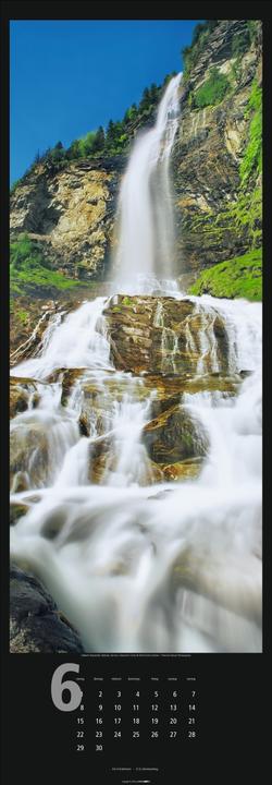 Actual product image Wasserfälle Kalender 2026 (34 x 98 cm, Hardcover, German)