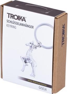 Actual product image Troika Keyring Gisela Giraffe Grey matt