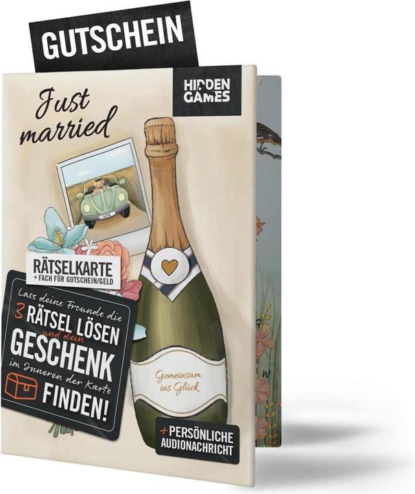 Hidden Games Just Married (wedding card) - puzzle card (Danish, 1 Players)