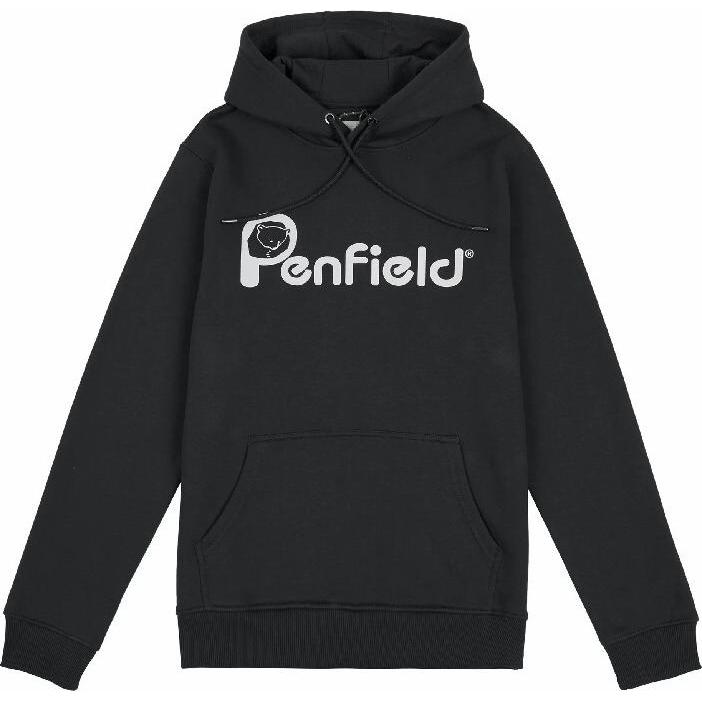 Penfield, Herren, Pullover, kapuzenpulli bear chet print, Grau, (S)
