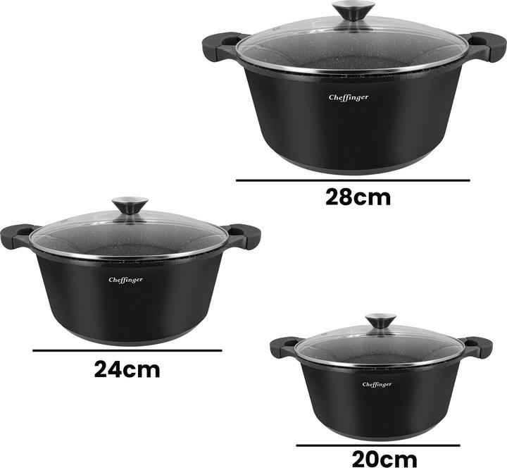 Produktbild JTI Töpfe, Töpfe und Bratpfannen - 10 Teile (Pfannenset + Topfset, Aluminium, 28 x 24 cm)