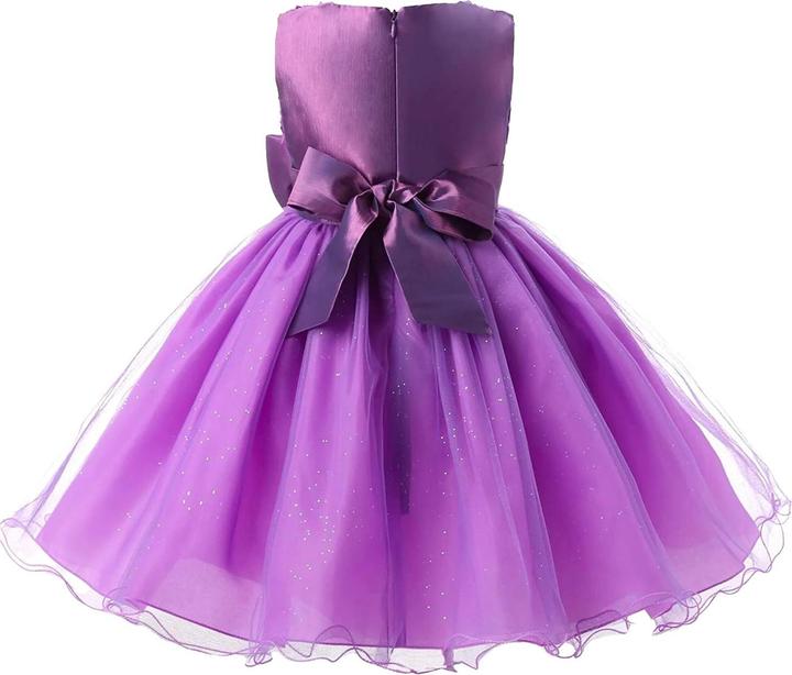 Image du produit JTI Robe de soirée avec noeud et fleurs - Lila (130)