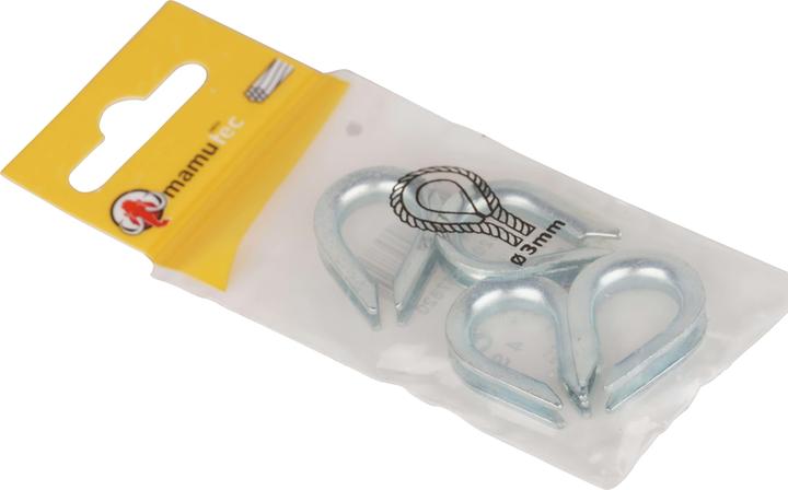 Actual product image Mamutec Galvanised Thimble 3 mm 4 pcs.