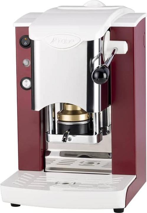Actual product image Faber Italia Faber Slot Inox ESE Pad Espressomaschine Weinrot Weiss Inox