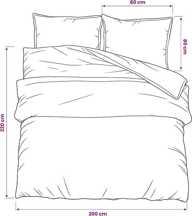 Actual product image vidaXL Bettwäsche Set (Bedding set, 200 x 220 cm, 80 x 80 cm)