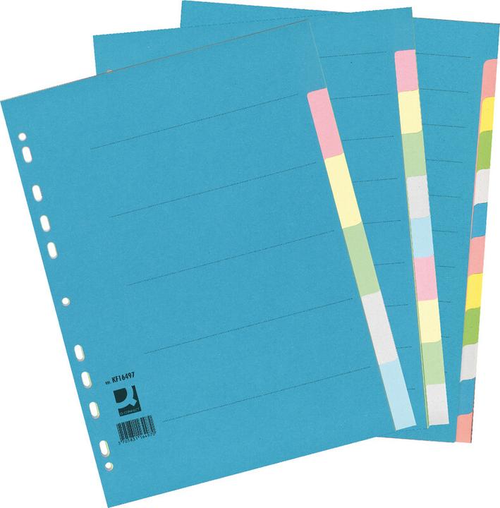 Q-Connect Register Vollformat aus Karton, mit Indexdruck