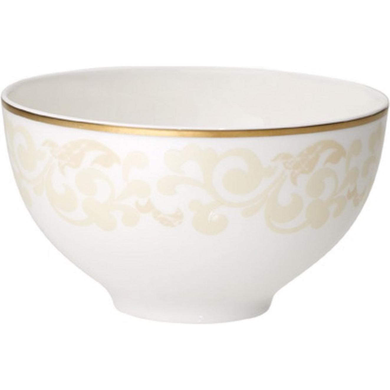 Villeroy & Boch Bol Ø13cm, Schüssel + Schale, Weiss, Gold
