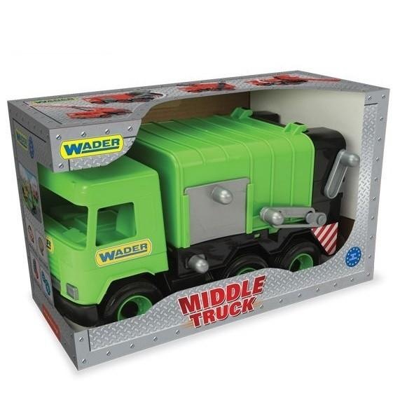 Produktbild New Ray Green Middle Truck Müllwagen im Karton
