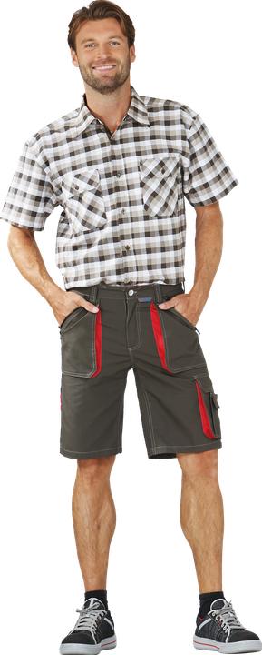 Produktbild Planam Shorts oliv/rot S M (M)