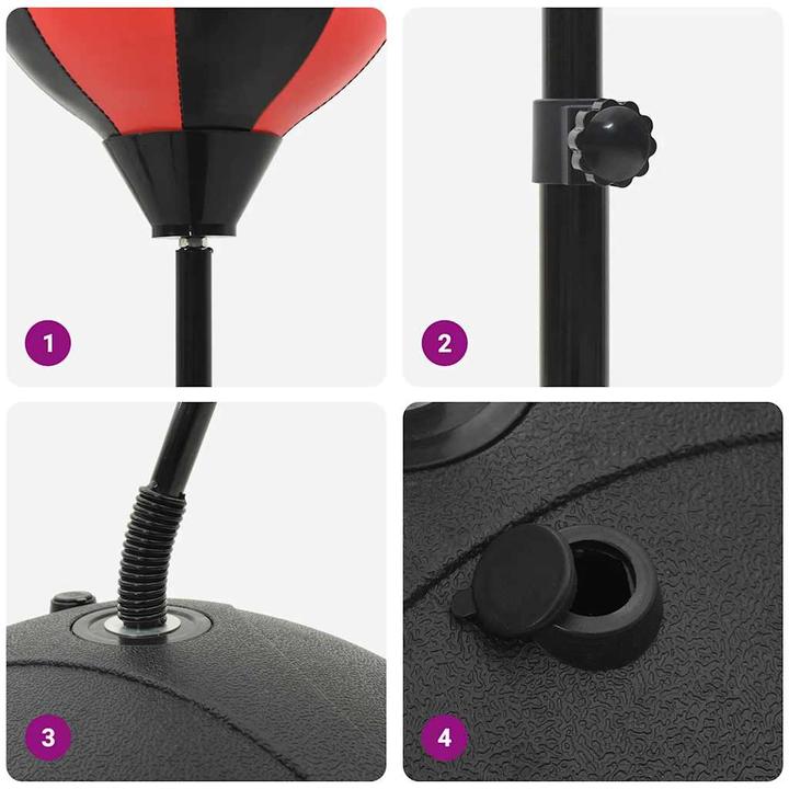 Produktbild VidaXL Punchingball mit Ständer Handschuhen Pumpe Boxball Boxsack Standboxsack