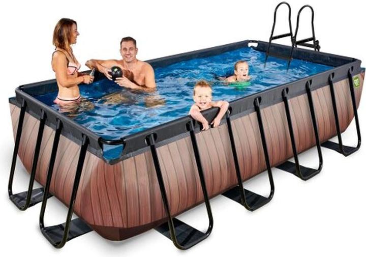 Produktbild Exit Rahmen-Pool Premium eckig 400x200x100 cm mit Sandfilterpumpe (400 x 200 cm)