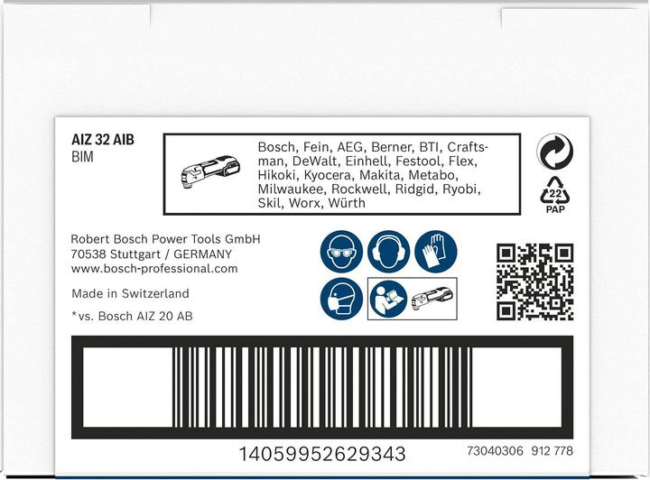 Productafbeelding Bosch Professional Zubehör PRO AIZ 32 AIB mes voor multifunctioneel gereedschap, 32 x 50 mm