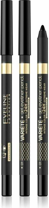 Actual product image Eveline Variete Gel Waterproof Eyeliner 01ack 9G (01 Black)