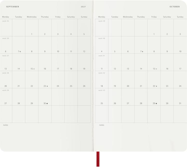 Produktbild Moleskine 12 Monate Wochen NotizKalende (A5, 1 Woche / 1 Seite)