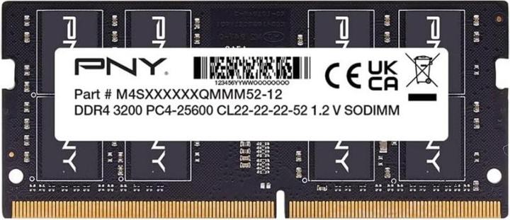 Produktbild PNY Atmintis do Notebooka DDR4 16GB 3200MHz 25600 (1 x 16GB, 3200 MHz, DDR4-RAM, SO-DIMM)