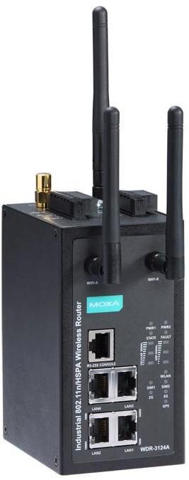 Image du produit Moxa WDR-3124A - Routeur sans fil - WWAN - commutateur 4 ports