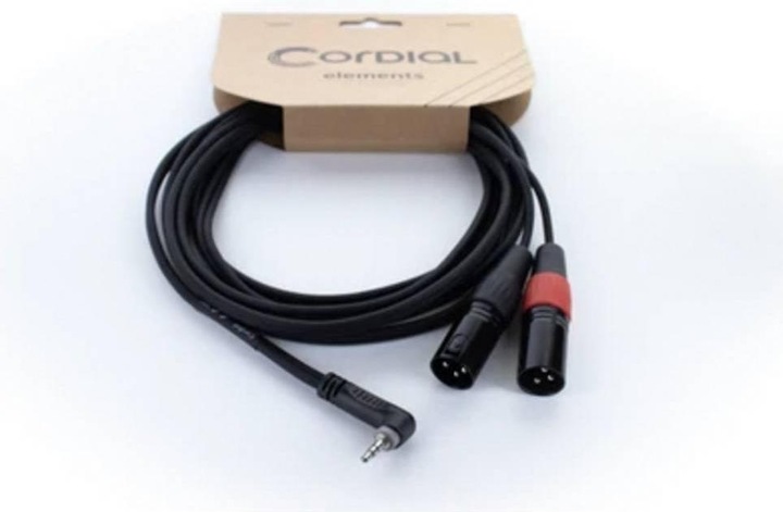 Actual product image Cordial EY 3 WRMM XLR Y-Adapter (1x Klinkenstecker 3.5 mm - 2x XLR-Stecker 3 pol (Accessories)