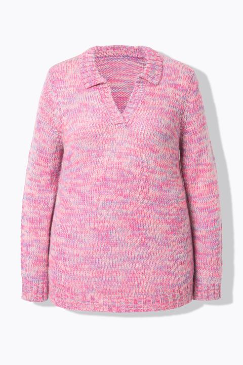 Produktbild Miamoda Polo-Pullover, bequeme Passform, Melangestick (56)