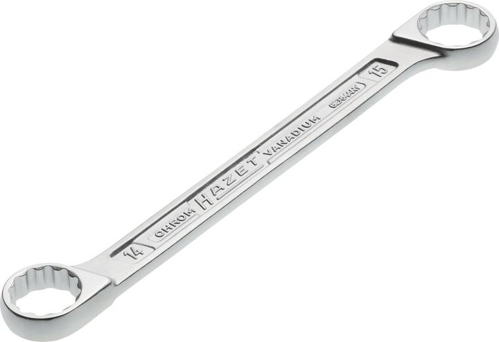Produktbild HAZET Doppel-Ringschlüssel 610N-14X15 ∙ Aussen Doppel-Sechskant-Tractionsprofil ∙ 14 x 15 mm (14 mm, 15 mm)