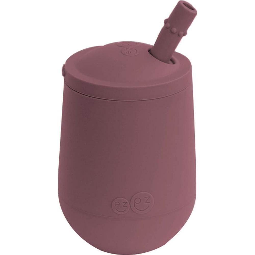 EZ-PZ, Kindergeschirr + Kinderbesteck, Mini Becher mit Strohhalm und Deckel