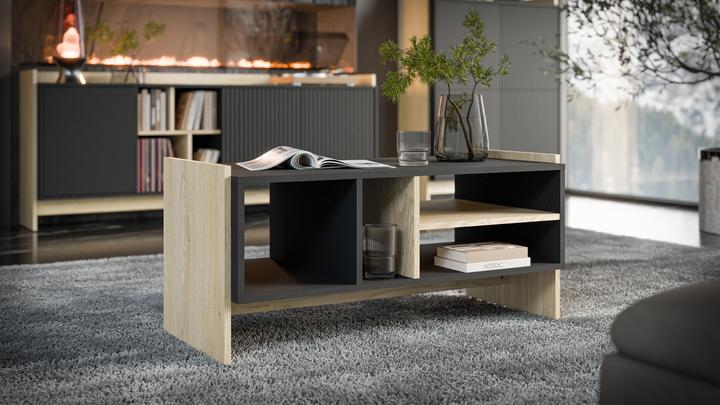 Actual product image Cama PORTO bench/table 100x50x46 oak/black