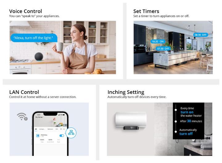 Actual product image Sonoff Wi-Fi Smart Power Meter Switch POWR320D (Heating actuator)