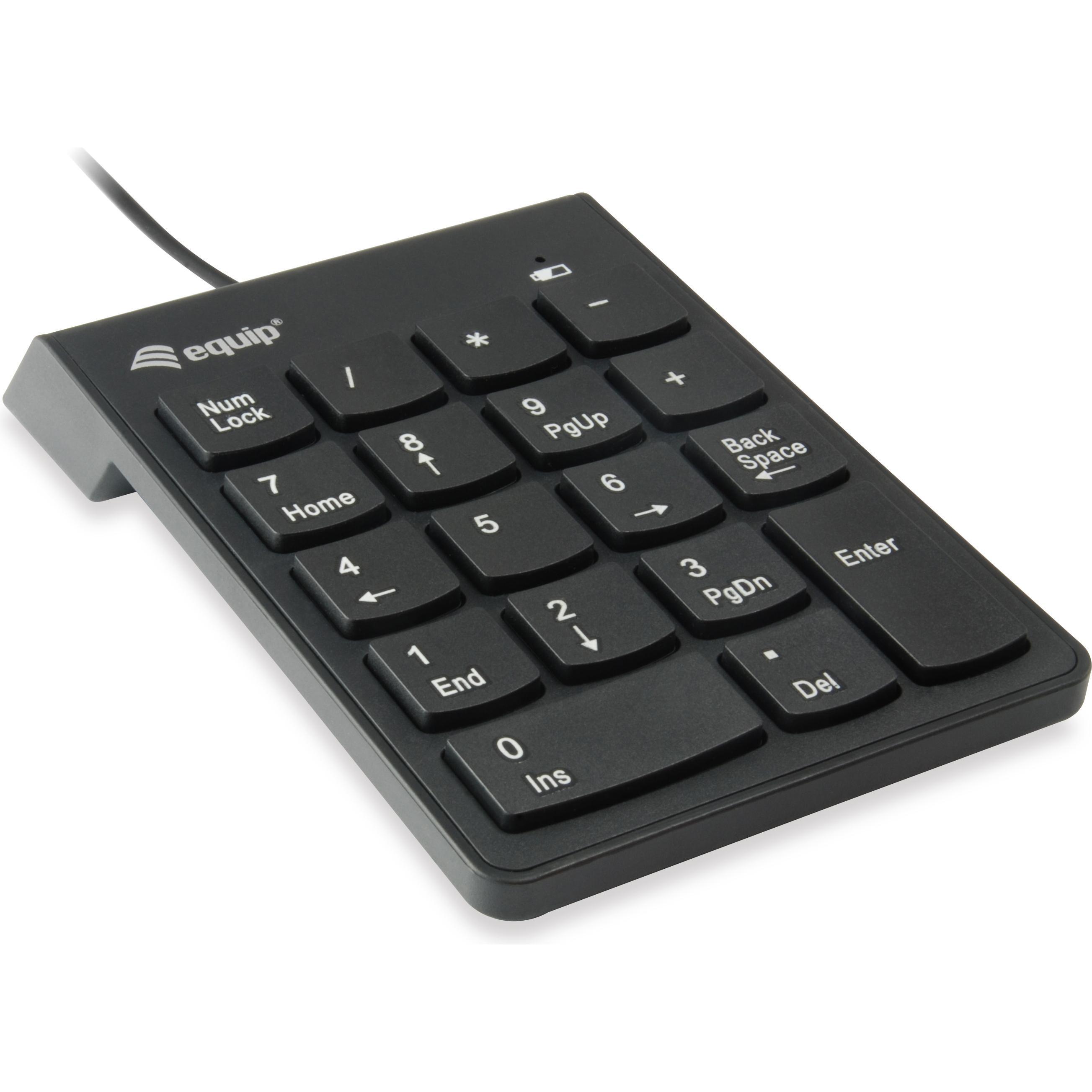 equip 245205 (Nummernblock, Kabelgebunden), Tastatur, Schwarz