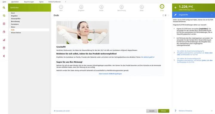 Produktbild Lexware QuickSteuer Deluxe 2020 (1 User, 12 Monate)