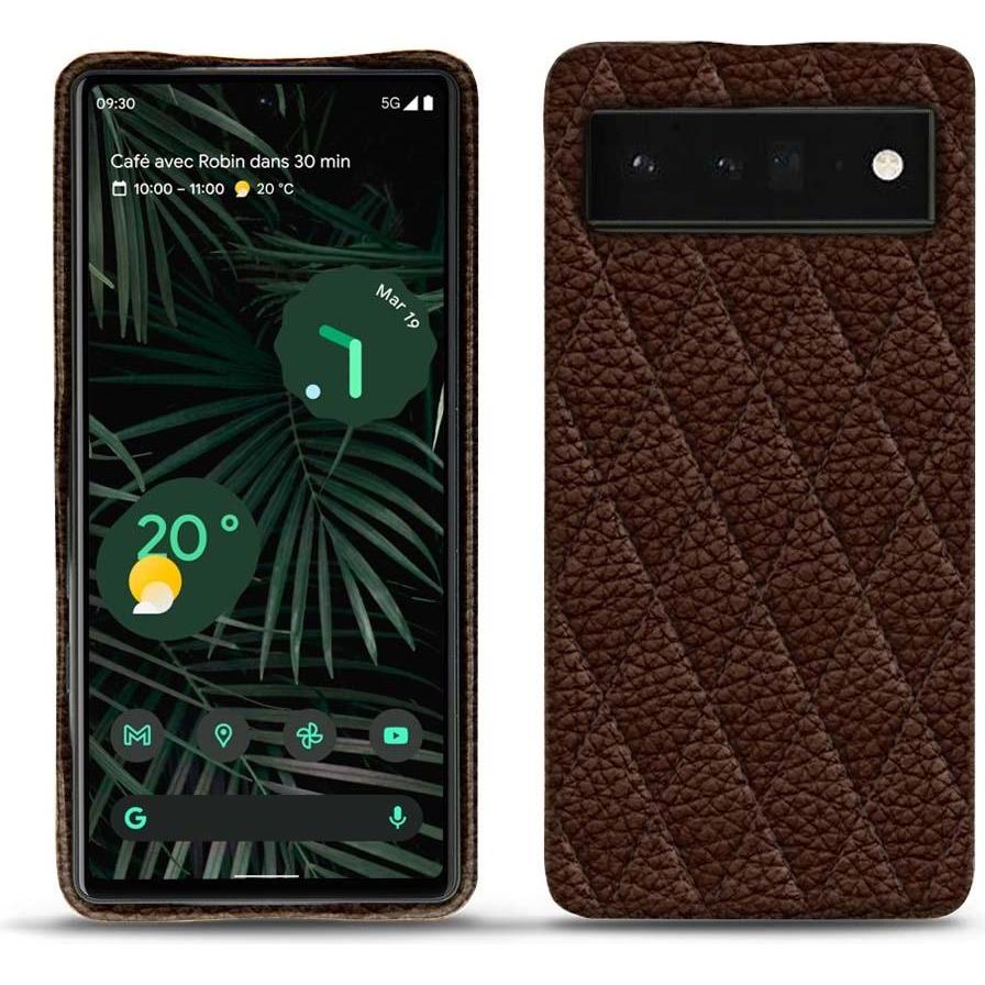 Noreve Lederschutzhülle (Google Pixel 6 Pro), Smartphone Hülle, Braun