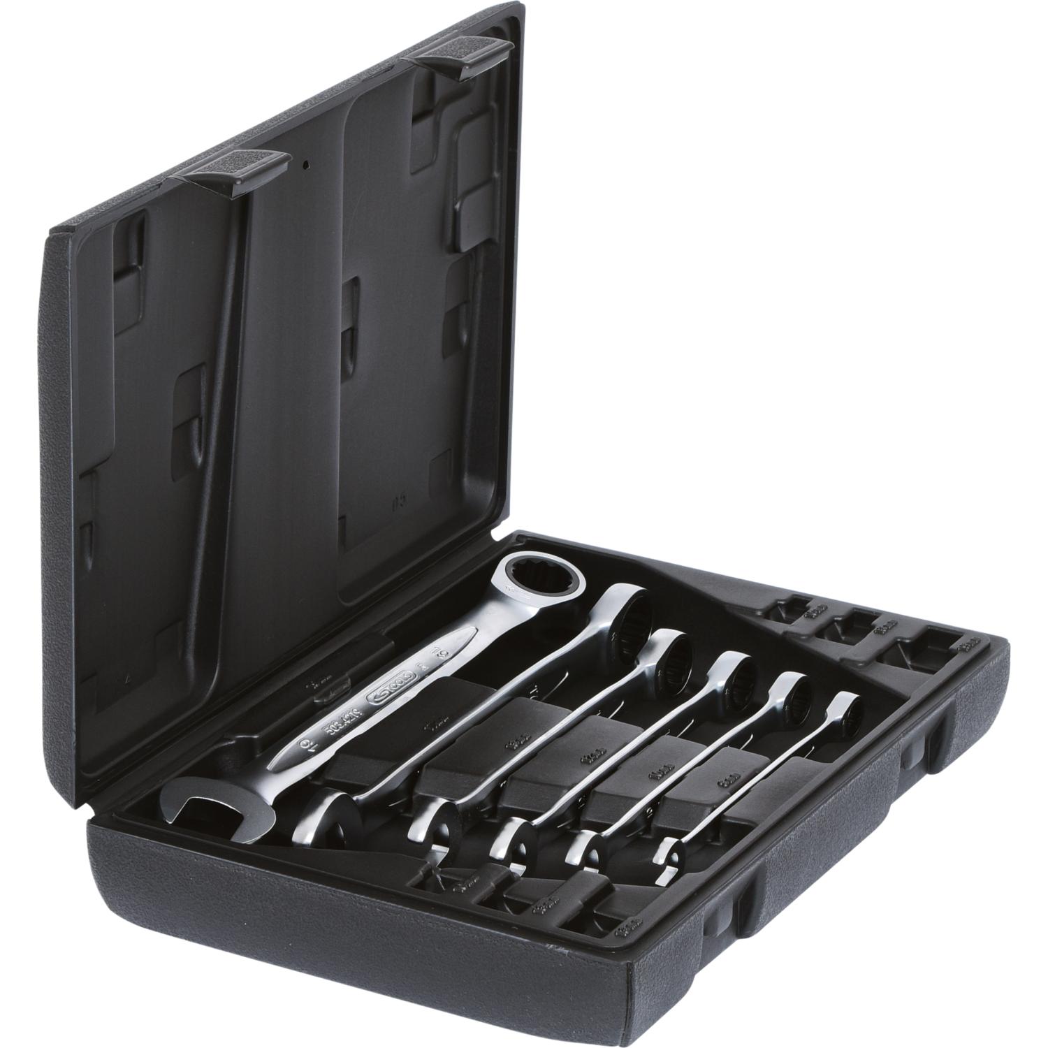 KS Tools, Schraubenschlüssel, GEARplus 6-tlg. Ratschenringmaulschlüssel-Satz (19 mm, 12 mm, 17 mm, 8 mm, 15 mm, 9 mm, 11...