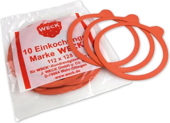 Actual product image Weck Rubber sealing ring Ø 12 cm, 10 pieces, Red (10 pcs., 0.43 l)