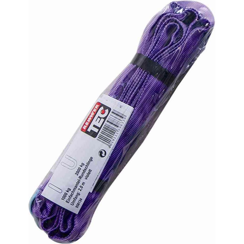 Rewwer Tec, Spanngurt + Ladungssicherung, Rundschl.violett 1T 2m DIN EN 1492-2