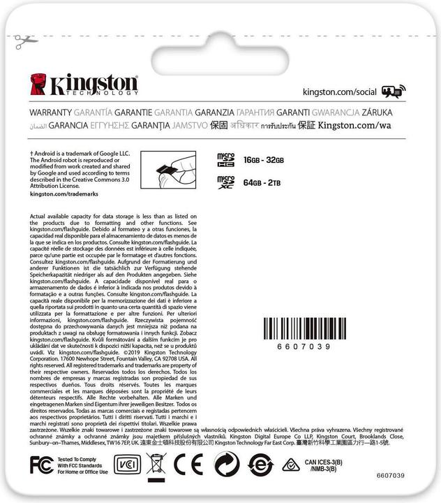 Actual product image Kingston Canvas Go Plus (512 GB, microSDXC, U3, UHS-I)