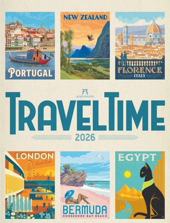 Produktbild Travel Time - Reise-Plakate Kalender 2026