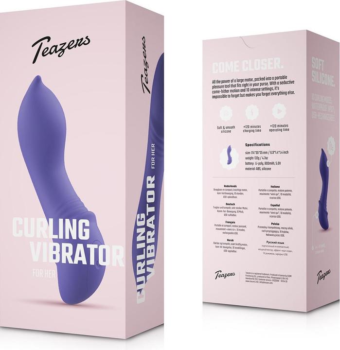 Image du produit Teazers – Mini Vibromasseur Curling – Violet de minuit