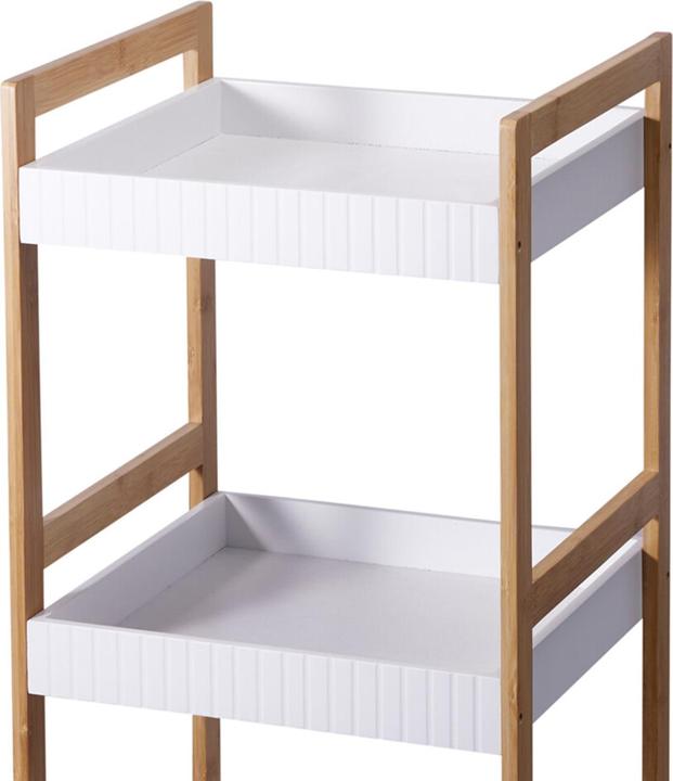 Produktbild Mojawo Bambus Badezimmerregal Badregal Wandregal Regal 3 Etagen 36x30x80cm (36 x 30 x 80 cm)