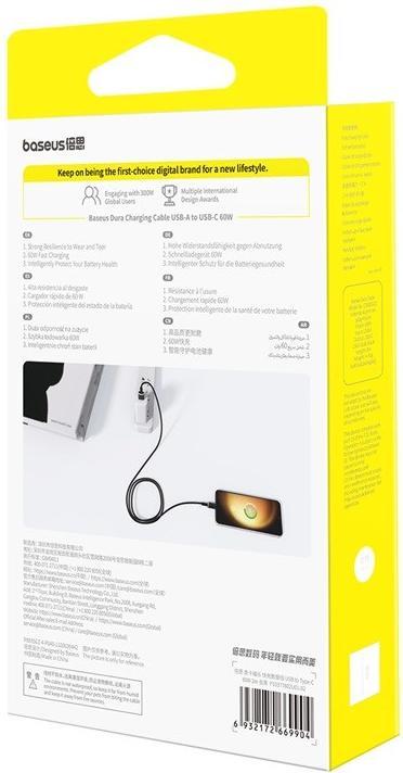 Actual product image Baseus USB A — USB C (2 m, USB 2.0, 60 W)