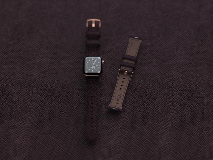 Immagine prodotto Njord Cinturino Per Orologio Eldur (45 mm, 44 mm, Pelle Vegan, Chiusura in acciaio inox, Pelle di salmone)