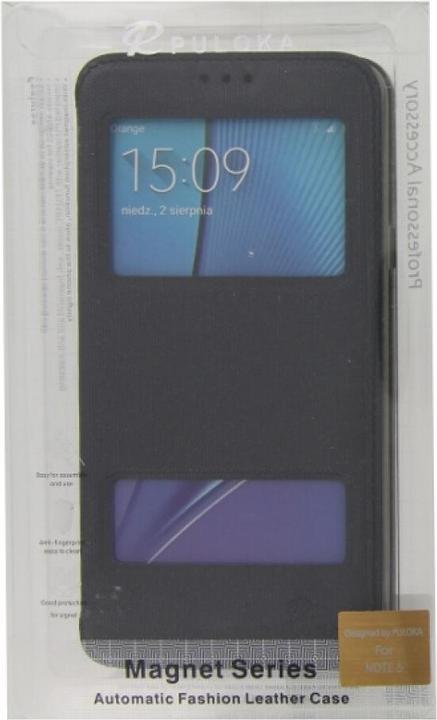 Immagine prodotto Puloka Custodia Flip Samsung Galaxy Note 5 Nero (Samsung Galaxy Note 5)