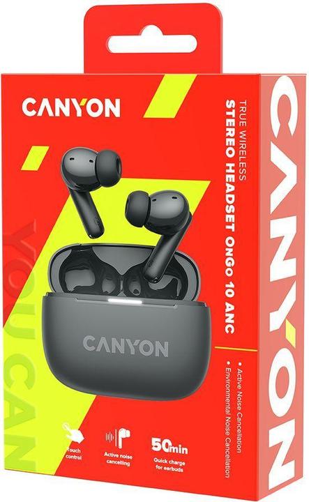 Produktbild Canyon TWS-10, On Go, 10 ANC, True Wireless Bluetooth in-ear headphones, charging station in (Aktive Geräuschunterdrückung, 2 h, Kabellos)