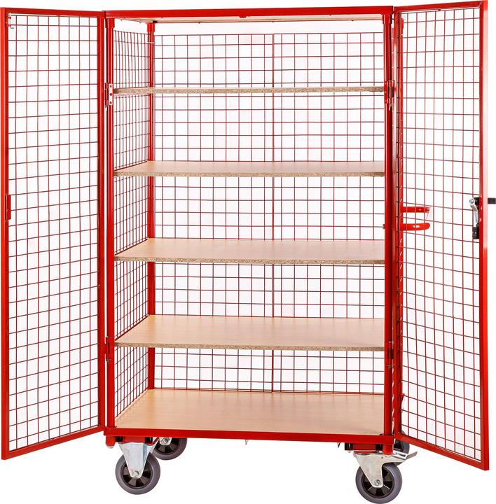 Produktbild Dema Plattformwagen Transportwagen mit 5 Böden + 4 Gitterwände (500 kg)