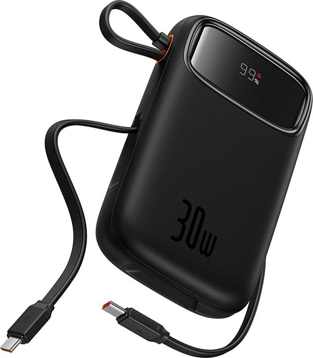 Actual product image Baseus Powerbank QPow 2 10000mAh 30W 2xUSB-C (black) (10000 mAh, 30 W, 37 Wh)