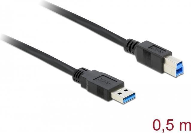 Productafbeelding Delock USB-A - USB-B (0.50 m, USB 3.2 Gen 1)